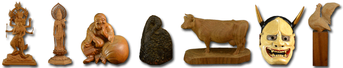 木彫り 仏像 置物 お面 沈香木