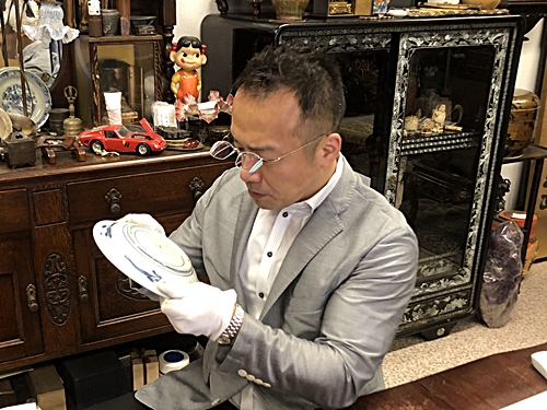 茶碗査定中
